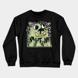 Green Fluffy Imaginary Friend Monster Crewneck Sweatshirt